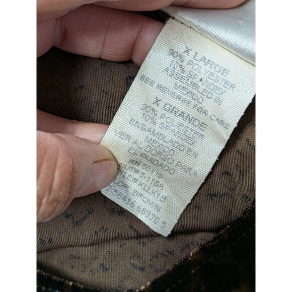 Vintage Kathie Lee Burnout Velvet Top Women Size XL Leopard Y2K Boho Office Glam - Picture 6 of 7